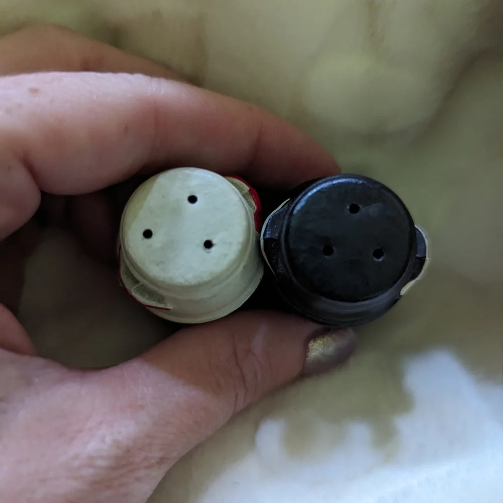 Vintage iron Salt and pepper
